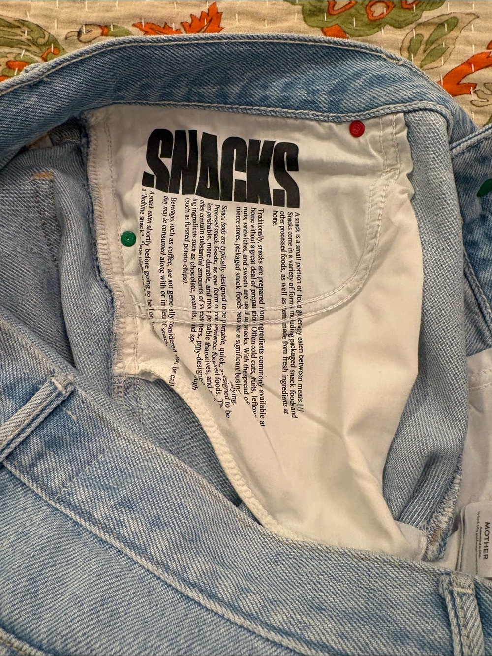 MOTHER Snacks Lil Lemon Twist Jeans NWOT - Picture 10 of 12